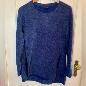 Rachel Roy Wool Blend Zip Detail High-Low Sweater